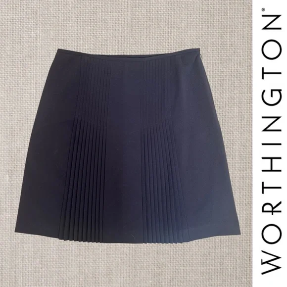 Worthingtons Works Brown Stretch Separates Pleated Skirt, Size 12, MSRP $62 - Picture 1 of 5